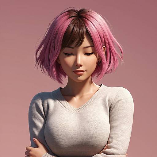 Flustered Mature Woman in Fog