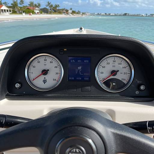 Boat Dashboard Gauges on Sea Ray 400 Sundancer