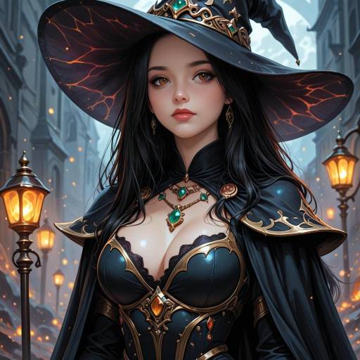 Mysterious Witch in Elegant Armor