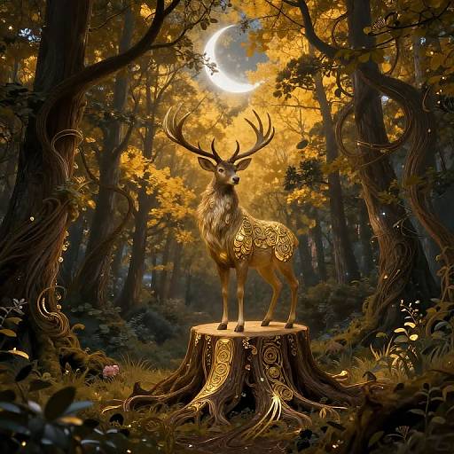 Art Nouveau Twilight Forest Majesty