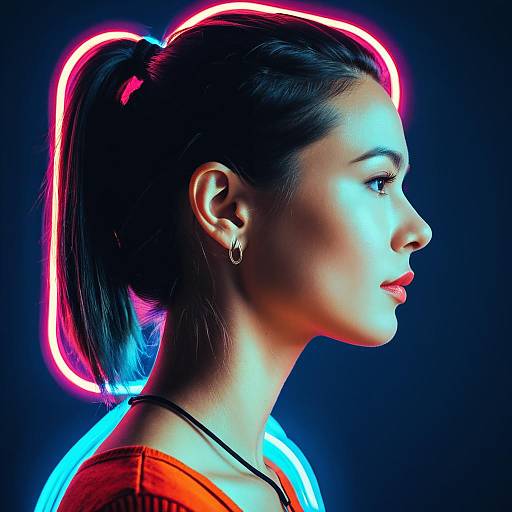 Smart Woman Neon 3/4 Profile