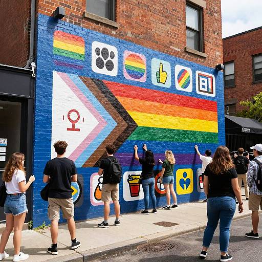 Vibrant LGBTQIAPN Urban Mural