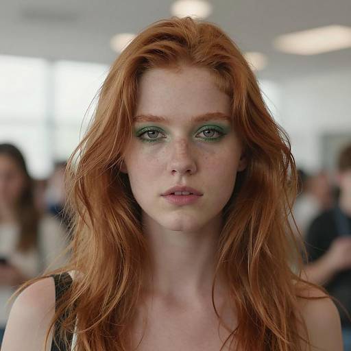 Portrait of a Young Woman with Messy Hair