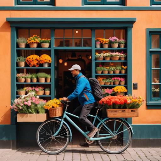 Copenhagen Bicycle Courier in Blooming Culture Copenhagen Bicycle Courier in Blooming Culture