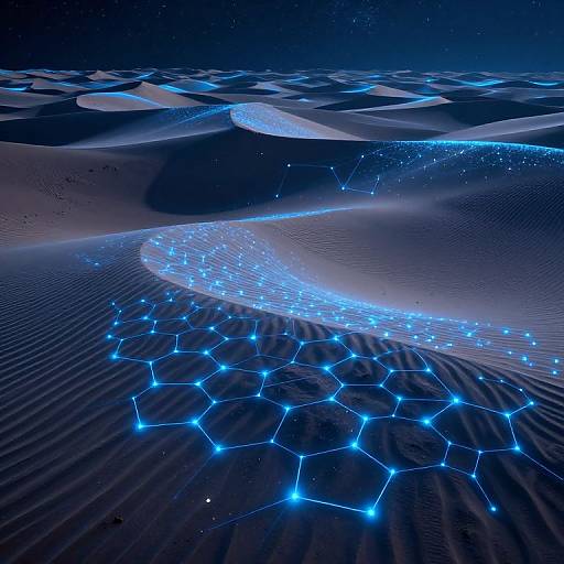 Glowing Cyberpunk Desert Dunes