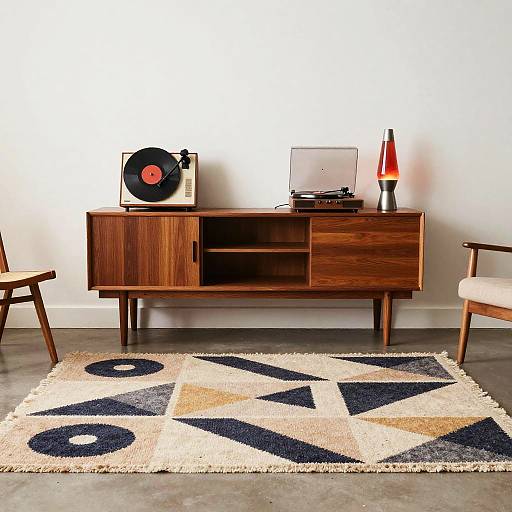 Photorealistic Mid-Century Modern Living Room