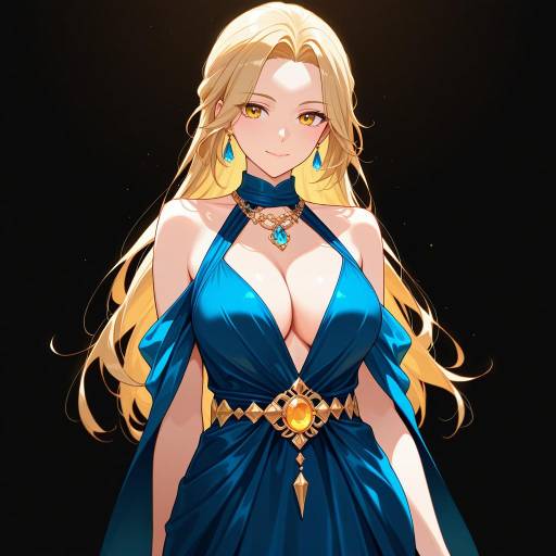 Elegant Cowboy Shot of a Blonde Woman