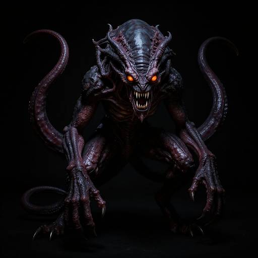 Menacing Beholder with Glowing Eyes