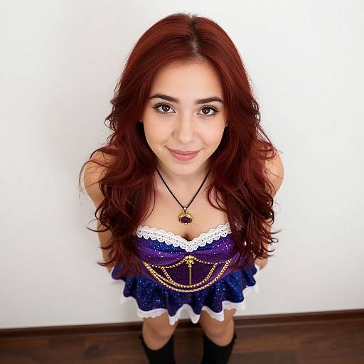 Young Woman in Sparkly Dress