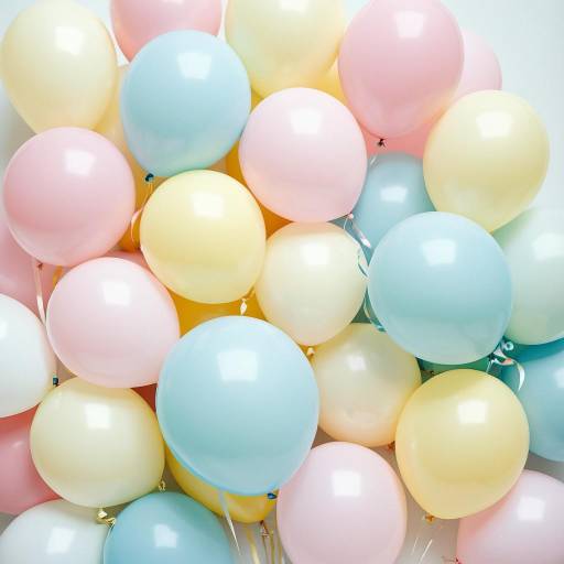 Pastel Balloons Cluster