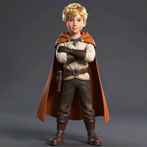 Cinematic Blonde Adventurer Full-Body Portrait