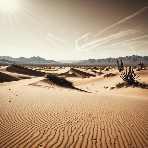 Mesmerizing Windy Desert Landscape Adventure