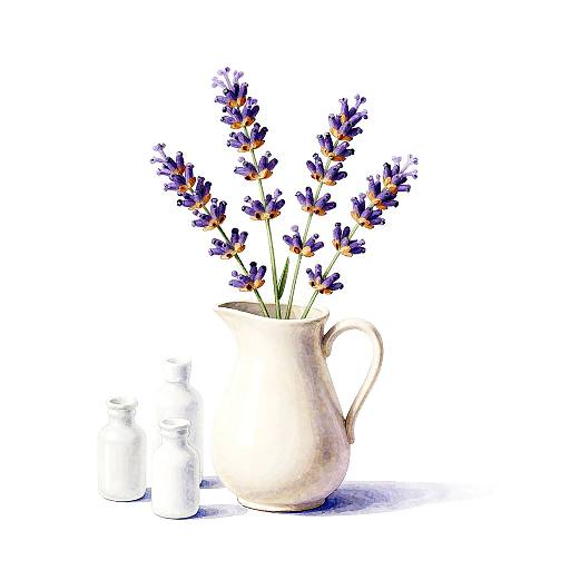 Minimalist Watercolor Ceramic Pitcher
