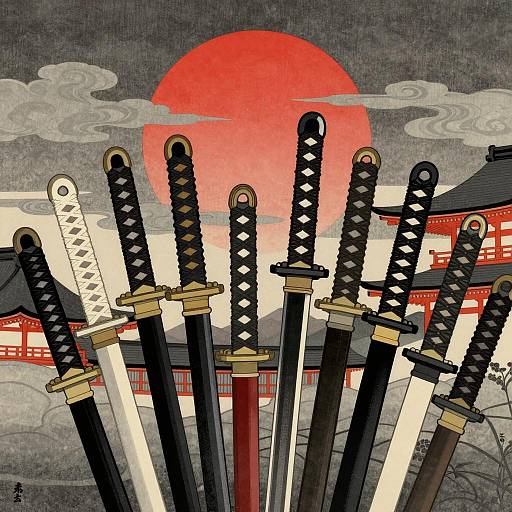 Dynamic Cluster of Japanese Swords