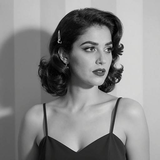 Elegant Vintage Portrait in Black and White