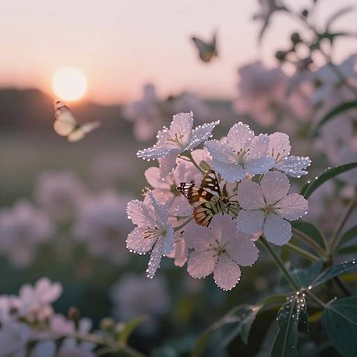 Dusk Garden with Wilting Flowers