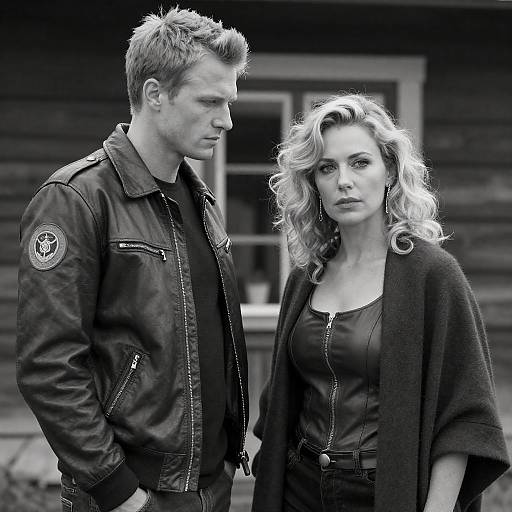 Intense Gaze in Rustic Setting