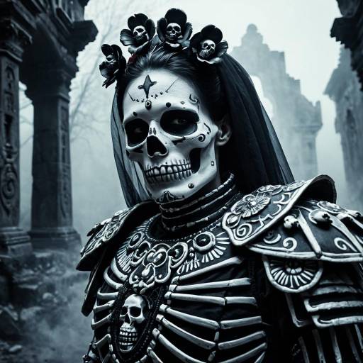 Male Banshee in Intricate Skeletal Armor