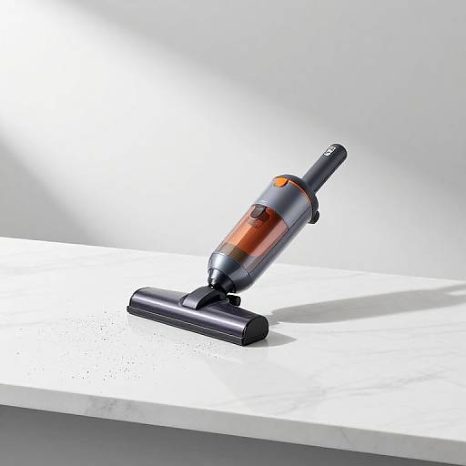 Colorful Dustbuster on Marble Countertop