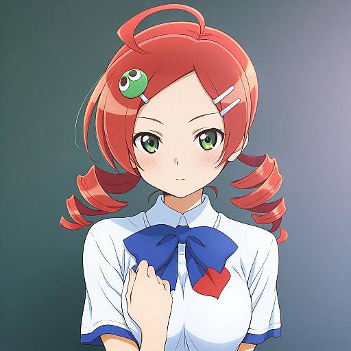 Illustration of Andou ringo, puyopuyo in the style of Sakai kyuuta