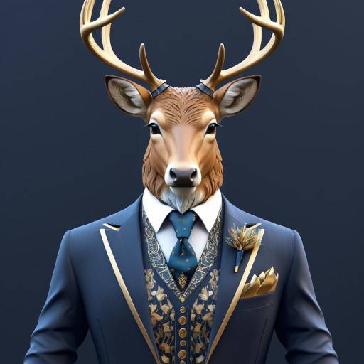 Anthropomorphic Deer in Formal Waistcoat