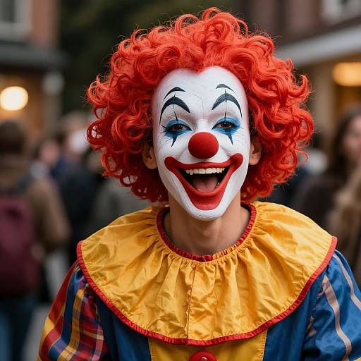 Joyful Laughing Clowns Illustration