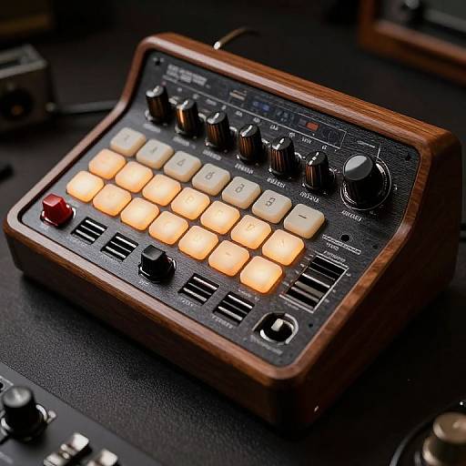 Vintage Wooden Music Controller Design