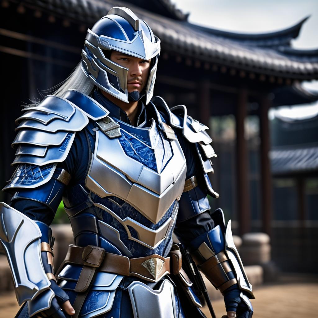 Photorealistic Raiden in Cinematic Style