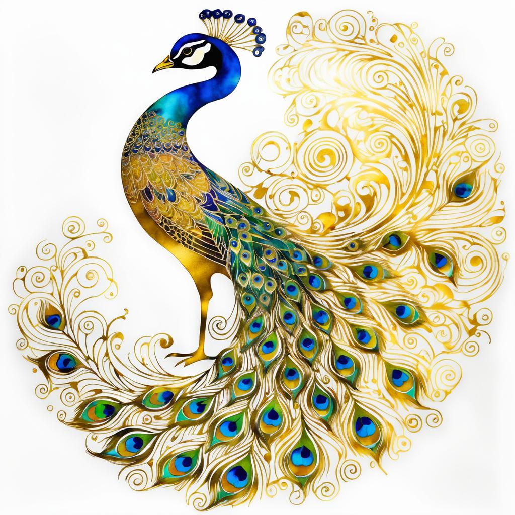 Vivid Peacock Tattoo Art in Ink