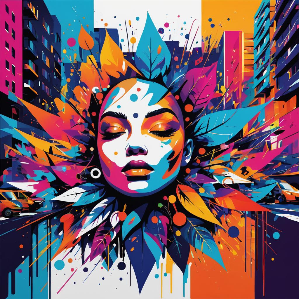 Urban Chaos: A Vibrant Body Art Album Cover