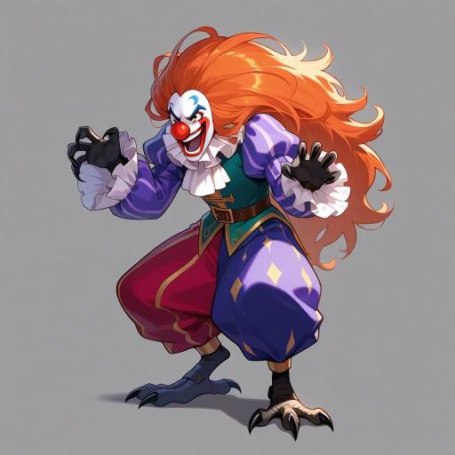 Grumpy Jester with Tangled Hair Grumpy Jester with Tangled Hair