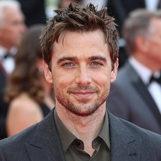 Close-up of Man in Dark Gray Suit Smiling