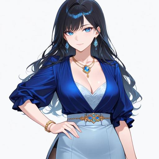 Elegant Woman in Styled Attire Portrait Elegant Woman in Styled Attire Portrait