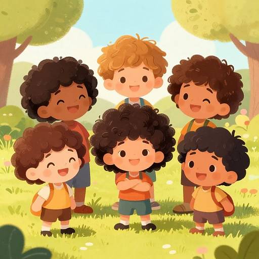 Nappy Hair Kids in Sunny Park