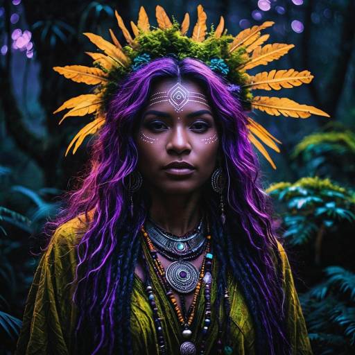 Arcane Jungle Shaman with Vibrant Headdress