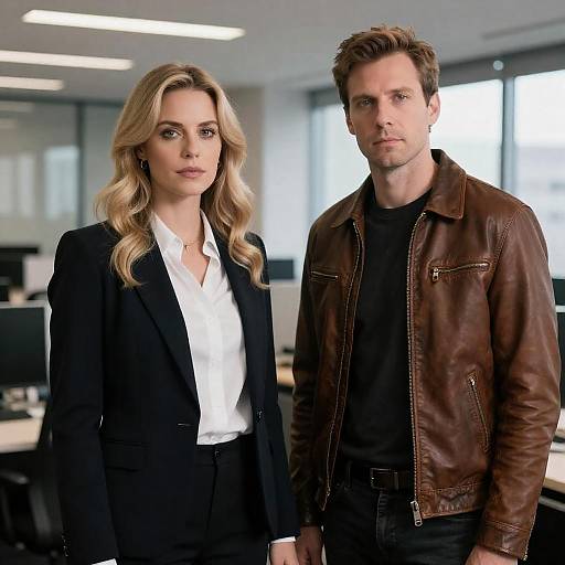 Professional Office Portrait of Two Colleagues