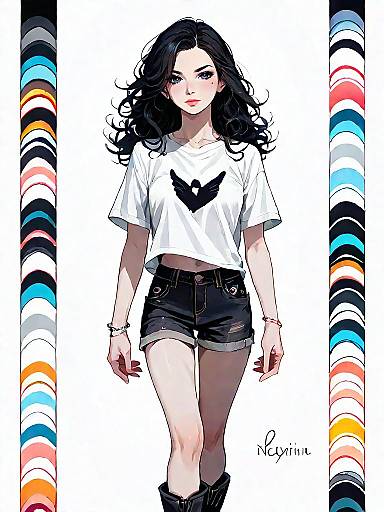 Casual Chic Woman in Studio Setting