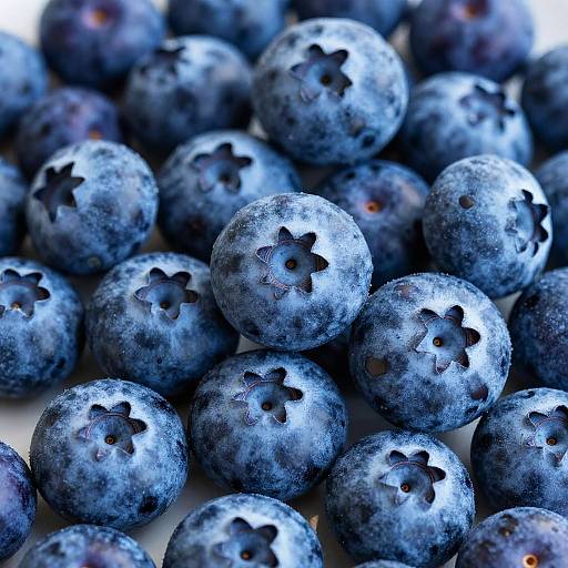 Close-Up of Fresh Juicy Blueberries