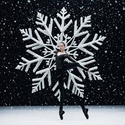 Elegant Snowflake-Inspired Ballet Dancer