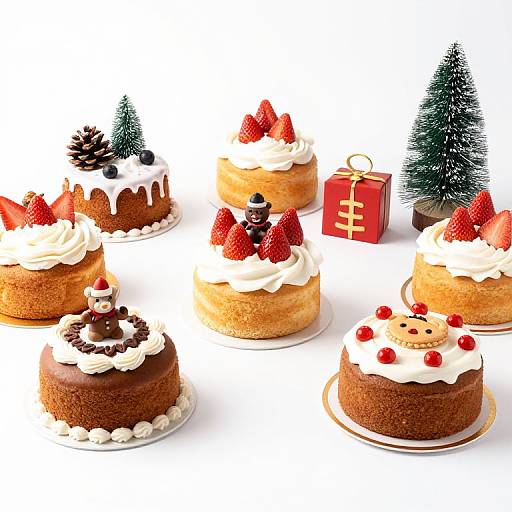 Wide-Angle Christmas Cake Shots