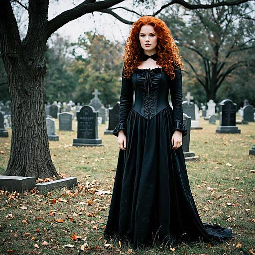 Hauntingly Beautiful Female Tombstone Costume