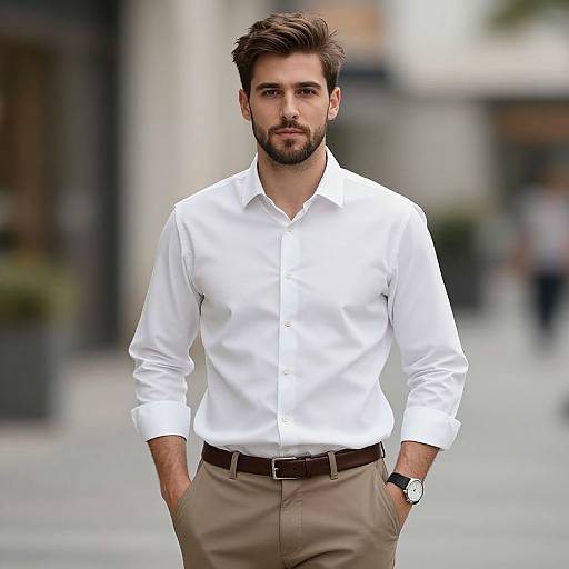 Casual Summer Groom with Beard