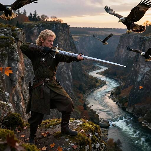 Elven Ranger on Twilight Cliff