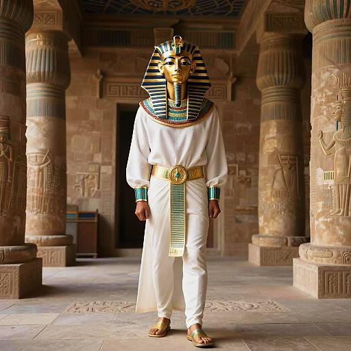 Man in King Tutankhamun Costume