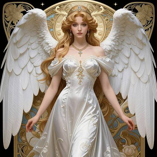 Intricate Anime Angel Digital Painting