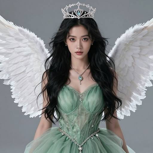 Female Angel with Crown and Wings