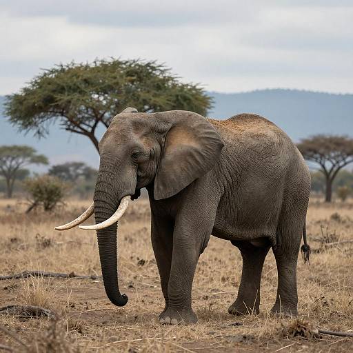 Majestic African Elephant in Savanna