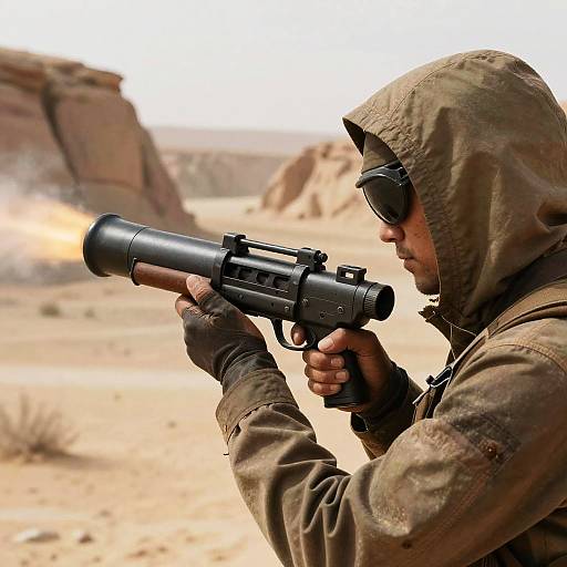 Wasteland Raider Prepares to Fire