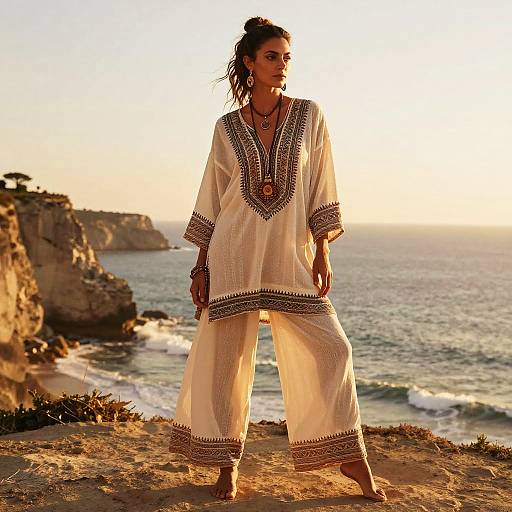 Boho Half-Updo on Seashore Dancer