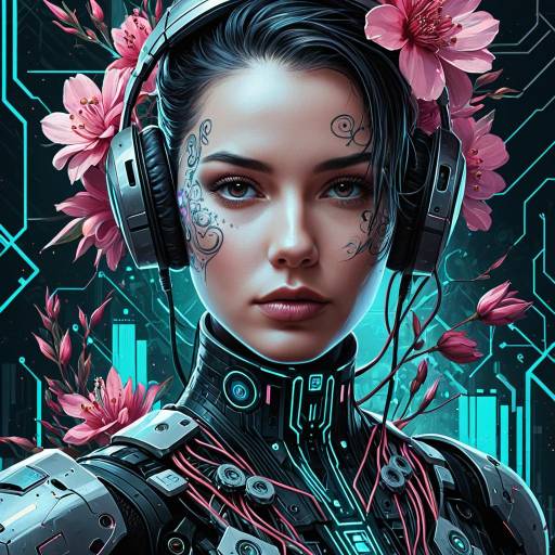 Floral Circuitry Android Composer Portrait